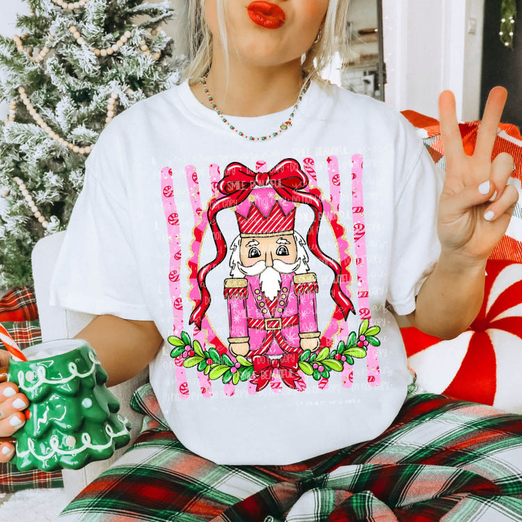 Preppy Nutcracker Christmas Comfort Colors Tee