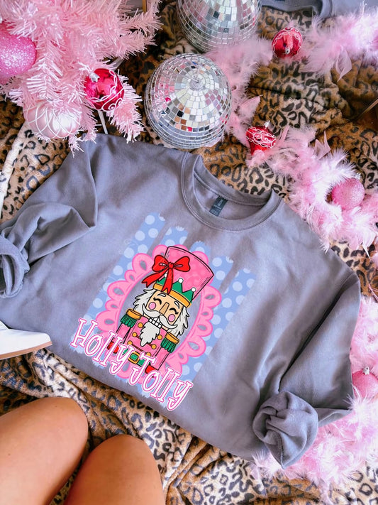 Holly Jolly Nutcracker Christmas Sweatshirt