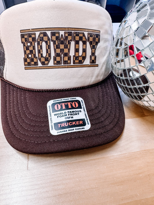Howdy Checkered Otto Trucker Hat