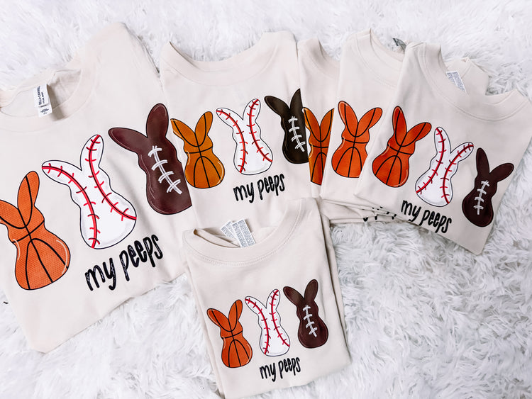 Sports Themed Kids Easter Graphic Tee