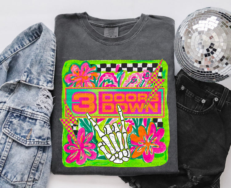 Neon 3 Doors Down Comfort Colors Graphic Tee