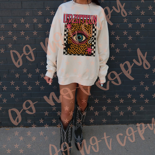Neon Leopard Zep Style Sweatshirt