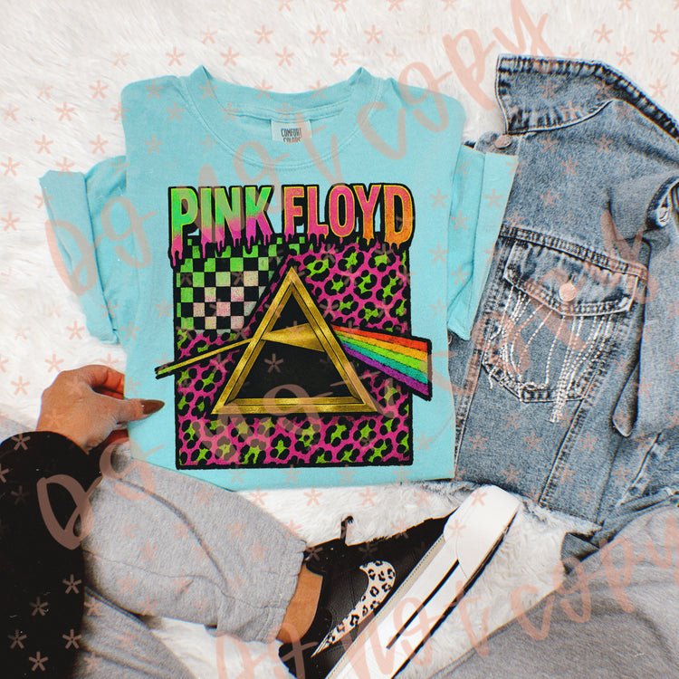 Neon Checkered PF Comfort Colors Graphic Tee