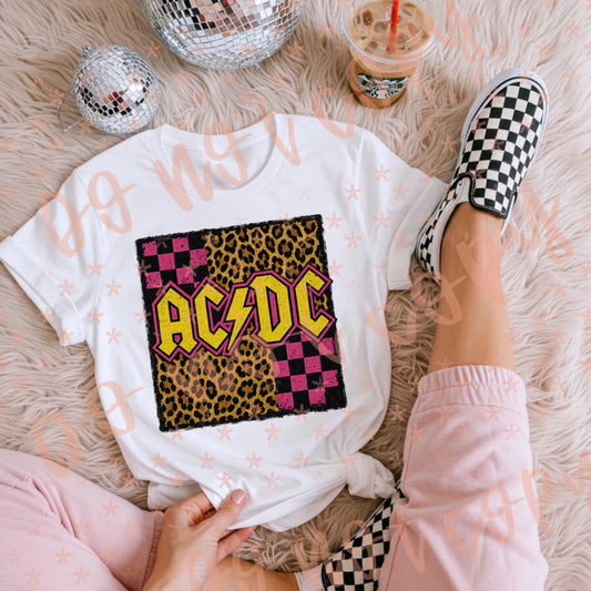Neon Leopard AC Style Graphic Tee