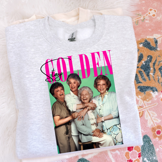 Golden Vintage 90's Style Sweatshirt