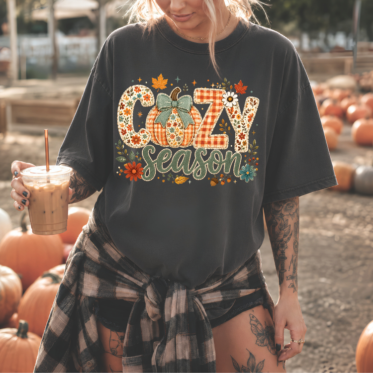 Fall Cozy Season Comfort Colors Graphic Tee