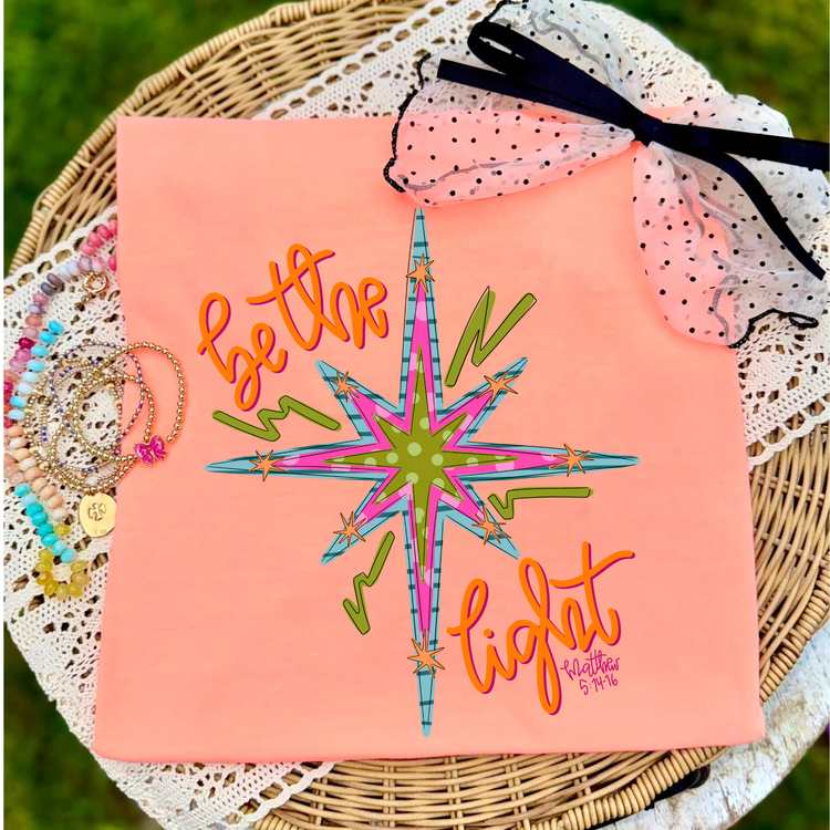 Be the Light Faith Comfort Colors Graphic Tee