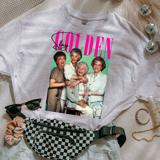 Golden Vintage 90's Style Graphic Tee
