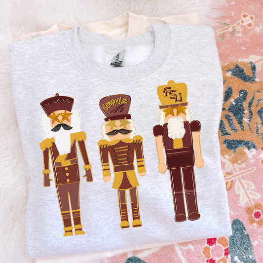 Preppy Nutcrackers Seminoles Christmas Sweatshirt