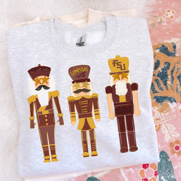 Preppy Nutcrackers Seminoles Christmas Sweatshirt