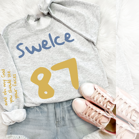 Swel(ce) 87 Blue Doodle Sweatshirt with Sleeve