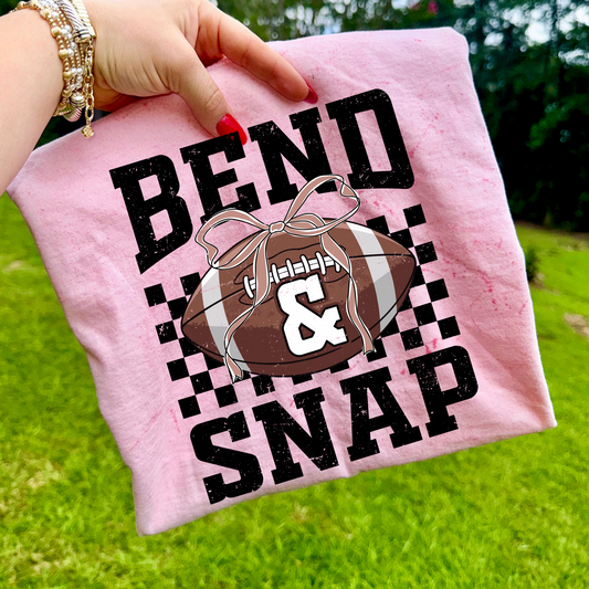 Bend & Snap Football Comfort Colors Colorblast Graphic Tee