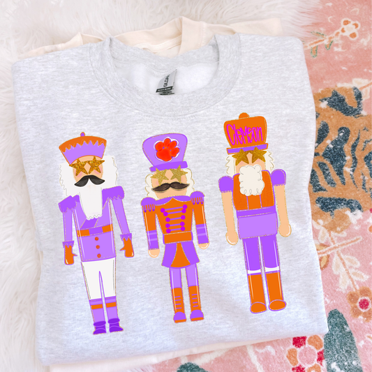 Preppy Nutcrackers Tigers Christmas Sweatshirt