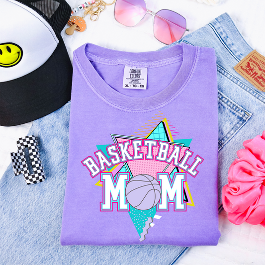 Trendy Drippy Basketball Mom Comfort Colors Graphic Tee