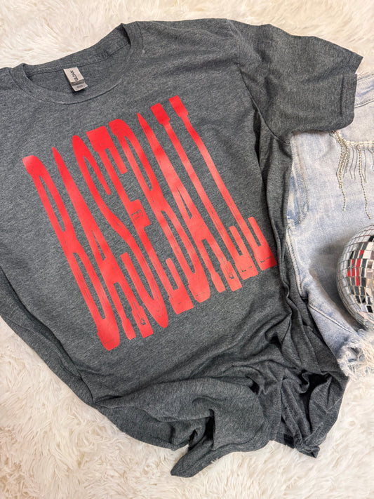 Baseball Tall Varsity Screenprinted Graphic Tee