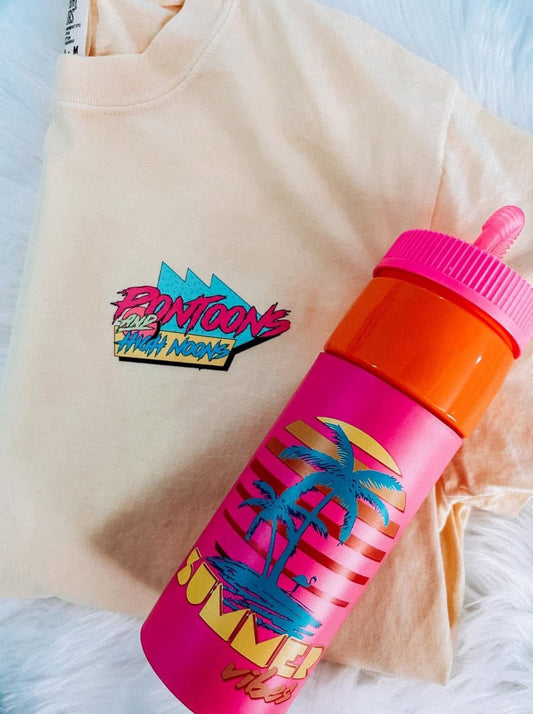 Retro 80's Style Pontoons & Noons Comfort Colors Graphic Tee