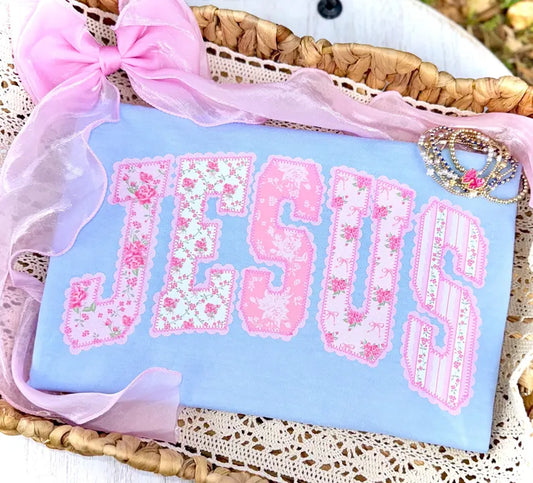 Floral Lace Jesus Comfort Colors Graphic Tee