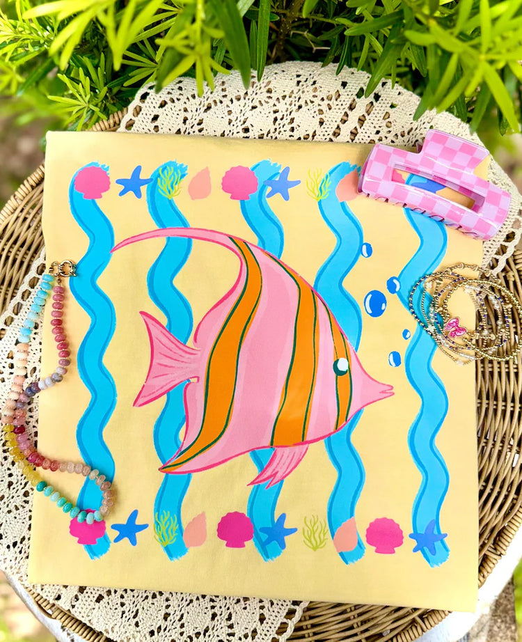 Preppy Summer Fish Comfort Colors Graphic Tee