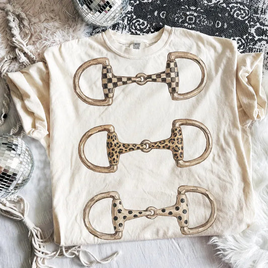 Leopard Spurs Western Graphic Tee Comfort Colors