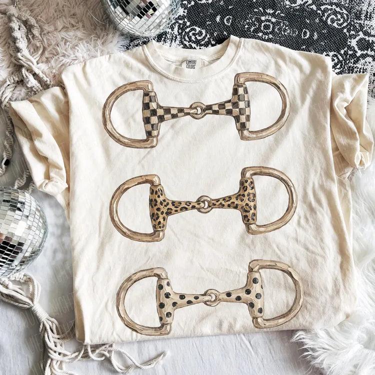 Leopard Spurs Western Graphic Tee Comfort Colors