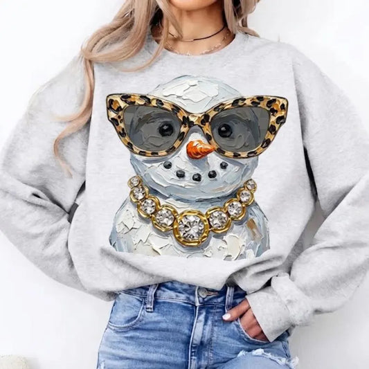 Glam Snowman Christmas Sweatshirt