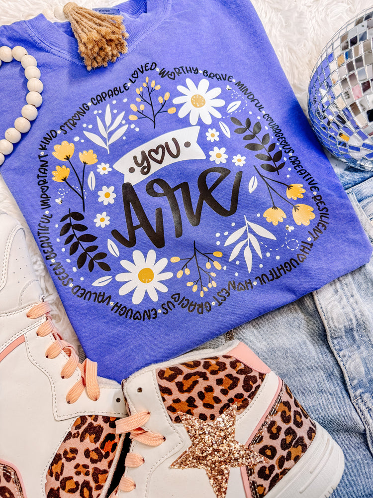 You Are Mental Health Affirmations Graphic Tee Comfort Colors